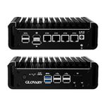 Glovary Firewall Mini PC Quad Core N100, DDR5 8GB RAM 128GB NVMe SSD, 4 x 2.5GbE i226V LAN Fanless Computer Hardware, Micro Firewall Appliance, AES-NI, OPNsense, 8USB Port, TF Slot, WiFi6