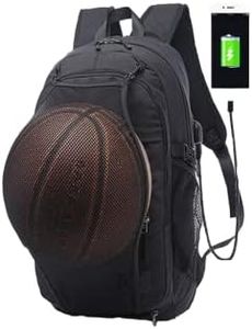 Laptop Backpack, Casual Travel Day Pack College Sports Basketball Bag