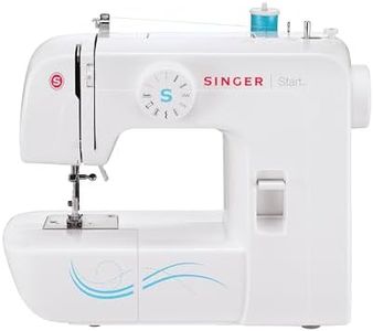Singer 1304 Sewing Machine, 6 Built-in Stitches, 19 Stitches Functions with 70W Powerful motor & Feed dog with106 Teeth in 6 Rows (White)-Get Free Online Interactive Master Class