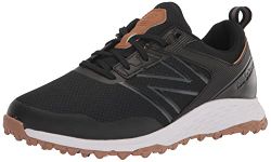 New Balance Men's Fresh Foam Contend Golf Shoe, Black/Gum, 12