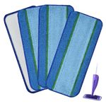 Reusable Mop Pads Refills Microfibre Compatible with Swiffer Wet Jet,Flash Speed Mop Refill Wipes for Bona Washable Mop Cloth Dry Pads Mop Head Replacement for Any Type of Floor Cleaning