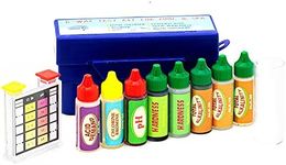 WWD POOL Swimming Pool Spa Water Chemical Test Kit for Chlorine, Bromine, pH, Alkalinity, Hardnees and Acid Demand Test (6 Way Test Kit)