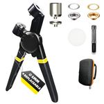 HAPDEN Heavy Duty Grommet Tool Kit, 1/4 Replaceable Size Tarp Grommet Kit with 200pcs 10mm Grommets, Grommet Hole Puncher for Fabrics, Tarps, Vinyl and Banners so on