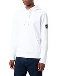 Calvin Klein Jeans Men's Badge Hoodie J30J323430, White (Bright White), XL