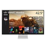 LG Smart Display 43SQ700S, 43" 4K UHD(3840x2160) IPS Slim & Flat Style Stand, webOS Smart Monitor, 10Wx2 Speakers, Magic Remote Support, USB Type-C, AirPlay 2 + Screen Share + Bluetooth (CA Model)