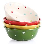 AVLA 4 Pack Porcelain Dessert Bowls, 16 OZ Ceramic Ice Cream Bowls, Serving Bowl for Soup, Cereal, Salad, Nuts, Oatmeal, Fruit, Prep, Side Dishes, Microwave and Dishwasher Safe