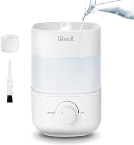 LEVOIT Top Fill Humidifiers for Bedroom, 2.5L Tank for Large Room, Easy to Fill & Clean, 28dB Quiet Cool Mist Air Humidifier for Home Baby Nursery & Plants, Auto Shut-off and BPA-Free for Safety, 25H