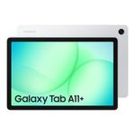 Samsung Galaxy Tab A11+, Android Tablet, AI Features, Sleek and Modern Design, 11 Inch 90Hz Display, 256GB Storage, 8GB Memory, With Dolby Quad Speakers, Silver, 3 Year Extended Warranty (UK Version)