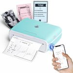 Phomemo M04S Mini Thermal Printer - Inkless Thermal Printer Portable Bluetooth Printer, 53/80/110mm Printing Width, 300DPI, Compatible with iOS&Android, Ideal for Documents,Notes,Labels,Stickers,Green