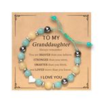 LAVATIAN Valentine's Day Gifts for My Granddaughter, Teen Girl Gifts Bracelet for Birthday/Graduation/Internship/New Year to My Daughter/Niece/Teenage Girls/Women