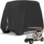 amberr Golf Cart Cover,Golf Cart Covers 2/4 Passengers,Universal Fits EZGO, Club Car, Yamaha.All Weather Protection,Waterproof Golf Cart Covers with Zipper (2 Passenger:95"" Lx48 Wx66 H)