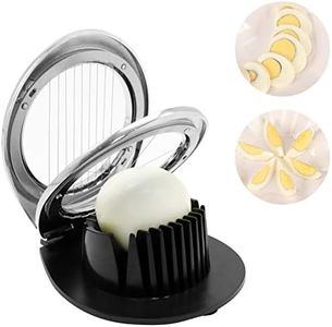 Egg Slicer, Egg Slicer for Hard Boiled Eggs Dishwasher Safe, Stainless Steel Wire, with Anti-slip Groove, 2 Slicing Styles, Suitable for Egg Strawberry Soft Fruits and Vegetables