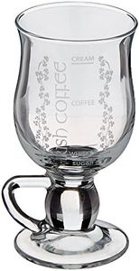 Belleek Pottery Galway Crystal Irish Coffee Glasses, 5.7-Inch, Clear, Set of 2