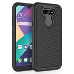 SYONER Shockproof Phone Case Cover for LG Aristo 5 / LG Aristo 5+ / LG Fortune 3 / LG Risio 4 / LG Phoenix 5 / LG K8X / LG K31 / LG Tribute Monarch (5.7", 2020) [Black]