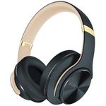 DOQAUS Wireless Headphones, [90 Hrs Playtime] Bluetooth Headphones with 3 EQ Modes, Hi-Fi Stereo Over Ear Headphones with Microphone and Comfortable Earpads for iPhone/PC/Travel/Office (Shadow Gray)