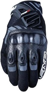 FIVE 830202 Gants de Moto Urbain Haute Performance, RS-C, Coque Protection Carbone, 1KP, Noir, L