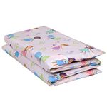 Wildkin Kids Nap Mat Cover for Boys & Girls, Sewn-in Flap Pillowcase Design Rest Mat Cover for Kids, Fits Our Vinyl Nap Mat up to 1.5 Inches Including Basic Sleep Mat (Fairy Garden)