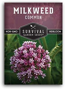 Common Milkweed Seeds for Planting - Pack with Instructions Grow Asclepias Syriaca Wildflowers - Attract Monarch Butterflies & Help Conservation Non-GMO Heirloom Variety - Survival Garden Seeds