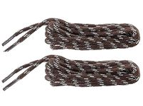 SHOESHINE Round Boot Lace Casual, Hiking Shoelace 4mm Thick Shoe Laces, 150cm - Dark Brown/White Line Shoe Laces (2 Pairs)