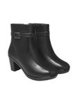 Shoetopia womens BT-3410 Black Ankle Boot - 7 UK (BT-3410-Black)