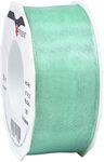 UKIYO | Organza Ribbon(15+ Color Variations Inside) (L-35 Meters,W-1 Inch) | Ribbon for Gift Wrapping,Gift Bows Making, Decoration,Bags Handle (Pack of 1, Aqua Green)