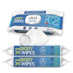 LOLE'S XL Body Wash Wipes - No Shower, Bed Bath, Cleansing Wet Wipes for Adults - Large - Care, Hospital, Incontinence (2pk x 48)