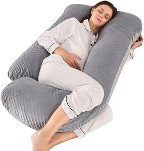 Pregnancy Pillow, 57 IN/145 CM Large Maternity Pillow for pregnant women J shaped pregnancy pillows for sleeping, maternity & body pillows with Removable Cover - Support for Back, Legs, Belly, Hips