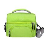 Bentgo Deluxe Lunch Bag - Durable and Insulated Lunch Tote with Zippered Outer Pocket, Internal Mesh Pocket, Padded and Adjustable Straps, & 2-Way Zippers - Fits All Bentgo Lunch Boxes (Green)