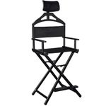 NYSA Professional Black Salon Chair | Reclining with Hydraulic Pump | Adjustable Height Hair Cutting Chair with PU Leather | Heavy-Duty Salon Furniture for Hair Stylist (Chair 4)