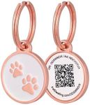 Pet Dwelling Advanced Mini Paw Tag: QR Code Pet ID Tag for Small to Medium Dogs and Cats – Online Pet Profile with Instant Scan & Location Email Alert