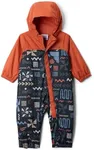 Columbia Youth Toddler Critter Jitters III Rain Suit, Black Outerbounds/Tuscan, 4T