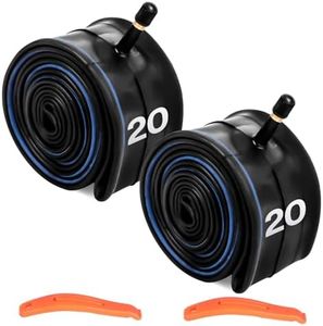 HAKULA MATATA 2 Pcs Fat Tire Tube, 20Inch x 3.5/4.0 Bike Tube with AV35 Valve Stem, High Air Tightness Bicycle Butyl Inner Tube Replacement with Tire Levers for Fat Bikes, 2Packs (Schrader Valve 35mm)