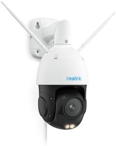 Reolink 4K 8MP Dual-Band Wi-Fi 6 PTZ Security Camera with 5X Optical Zoom, High-Speed 360° Pan & 90° Tilt, Auto Tracking, Color/Infrared Night Vision, Two-Way Audio, Smart Detection, RLC-823S1W