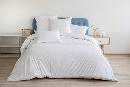 Sibiles - Juego 2 Piezas Funda Nórdica Blanca Hotel 100% Algodón Natural con Funda Almohada (Cama 200)