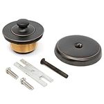 Lift and Turn Bathtub Tub Drain Assembly, Conversion Kit, Trim Waste and Single Hole Overflow Face Plate, All Brass Construction