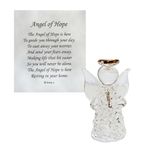 Angel Of Hope in Gift Box with Poem, Guardian Angels Gift Decor, Heart-warming Prayer, Crystal Glass Figurines in Box