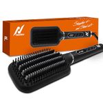 Nexlev Hair Straightener Brush For Woman | Ionic Hair Straightener For Woman Brush | Ceramic Plates | 60mm Wide | Thermo Protect | 130–210°C Adjustable Heat | Keratin Bristles | 1500W HSB-03