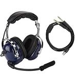 aviation headset pilot general aviation headset 23×19×12 general aviation headset, dual plug pilot headphone, 3.5mm noise reduction headset for pilots