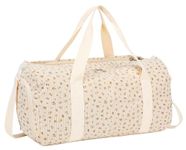 Duffle Bag for Gym Sports Women Girls Workout Travel Bag Weekender with Shoe Compartment and Wet Pocket, Corduroy-floral beige, L, Duffle Bag