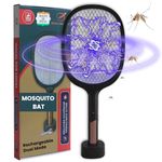 Mr. Mogli 2 in 1 Mosquito Bat with UV Light | Electric Mosquito Racket Rechargable | Dual Mode Racket for Mosquitoes | Insect Killer | Fly Swatter | 6 Months Warranty | 1200mAh Battery | Made in India