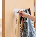 Rylan 1 PCS Wall Hanger Hooks for Cloth Hanger for Wall Strong Self Adhesive Magic Sticker for Kitchen Hangers and Hooks, Home, Bathroom, Bedroom, Door Sticker Hooks for Walls