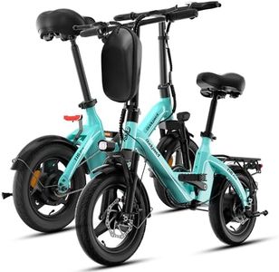 Bodywel 2 Pack Folding Electric Bikes for Boys Girls, 400W Motor Ebike 36V Battery E Bike with Adjustable Seat & 3 Riding Speeds, Mini Commuter Electric Bicycle for Adults Teens Beginners, Blue