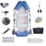 Large Inflatable Boat Suit, Inflatable Kayak, Catamaran，PVC Double-layer Thick Folding Wear-resistant Fishing Boat Kayak Adult Fishing-