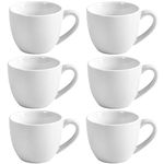 homEdge Mini Procelain Espresso Cup, 3 Ounces / 90 ml Tiny Coffee Mugs Demitasse for Espresso, Tea- White