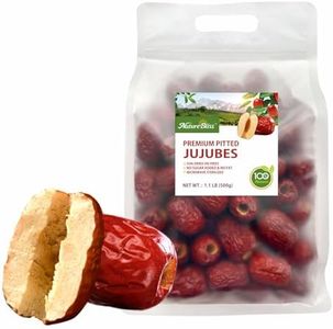 NatureBliss Premium Sun Dried Pitted Jujube Date, Chinese Red Date, No Added Sugar, Non GMO, Sweet Dried Jujube Fruit for Snacking, Salad，Brewing Tea, Soup, Baking, Oatmeal（Net Weight:1.1LB)