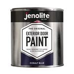 JENOLITE Garage & Exterior Door Paint - Cobalt Blue - 1 Litre - Suitable for Metal & Wood Doors & Garage Doors (RAL 5013)