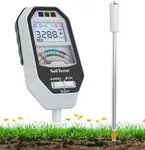 Soil Moisture Meter, 7-in-1 Soil PH Tester/Soil Moisture/Fertility with Removable Probe, LCD Display Air Temp/Air Humidity/Sunlight Intensity/BGR Spectral for Plants Garden, Lawn,Indoor Outdoor Plants