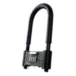 4 Digit Combination Padlock,Chumiug® Heavy Duty Anti Theft U-Shape Security Code Lock with Adjustable Shackle,for Bicycles,E-Bike,Mountain Bike,Gates,Shed,Fence [Adjustable Range 120-140mm]