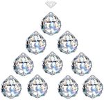MerryNine Clear Crystal Ball Prism Suncatcher Rainbow Pendants Maker, Hanging Crystals Prisms for Windows, for Feng Shui, for Gift(40mm/1.57" 10pack)