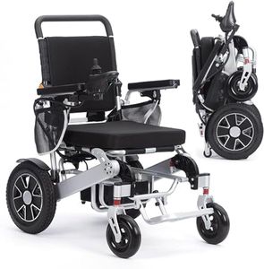 Airline Approved - Intelligent Power Wheelchairs Foldable Electric Wheelchairs for Adults 360° Joystick Control -20 mi Cruise Range-All Terrain Electric Wheelchair Support 330lbs